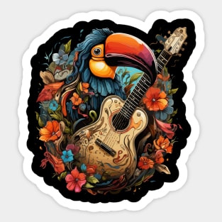 Toucan Playing Guitar Sticker